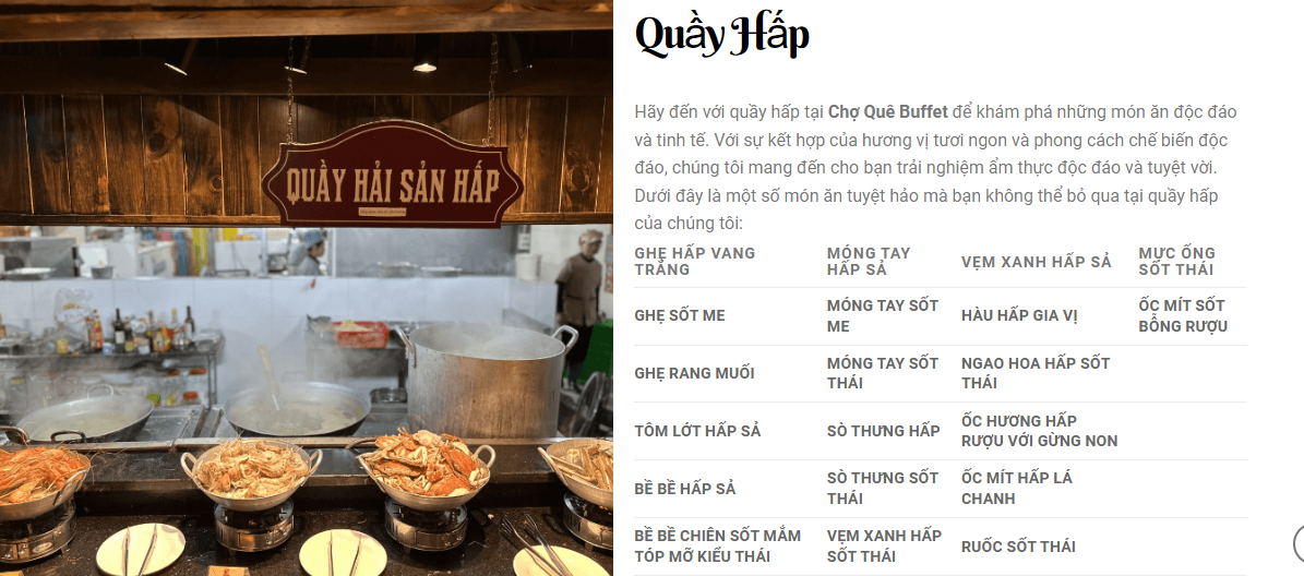 Quầy Hấp